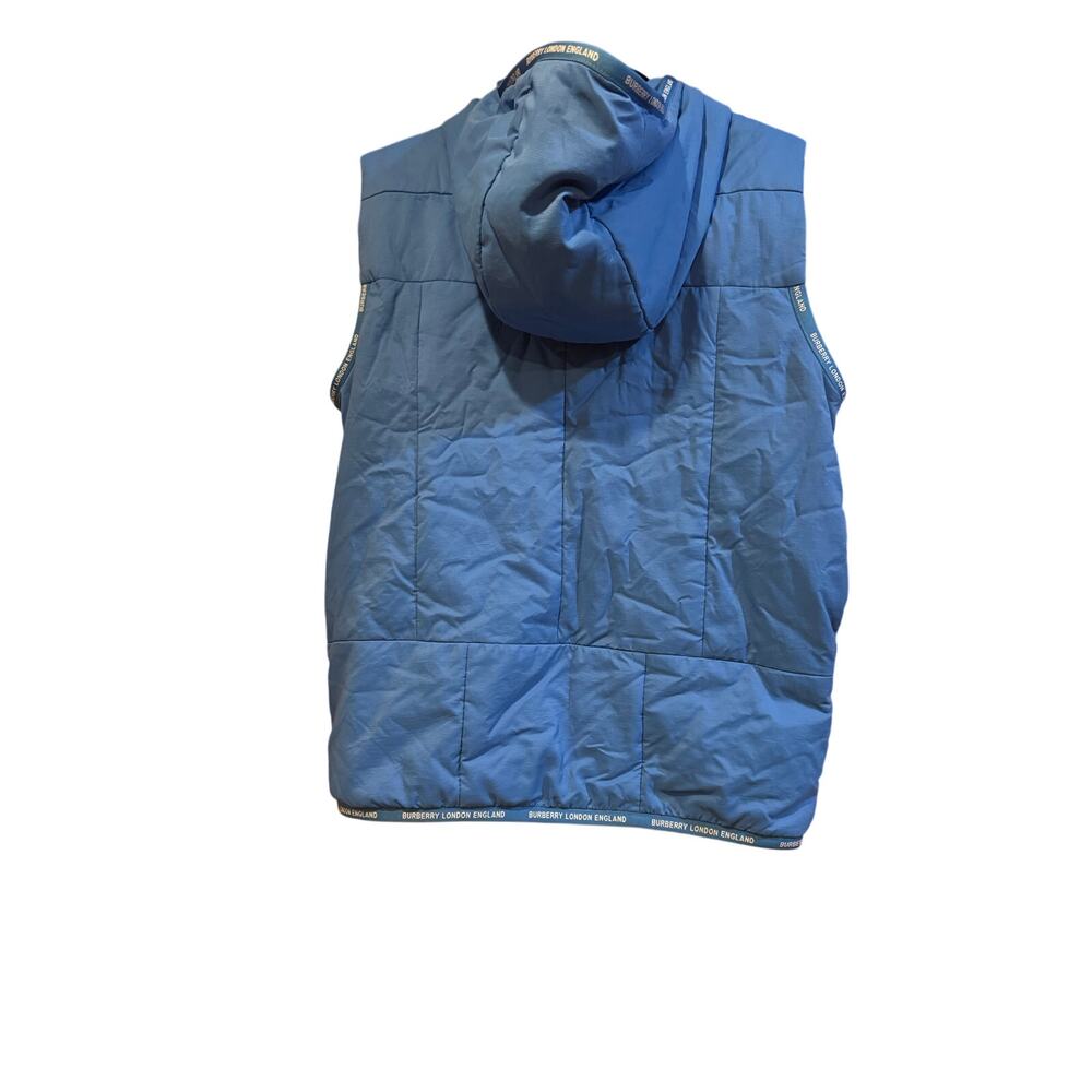 Burberry London England Blue Hooded Vest - Size 14